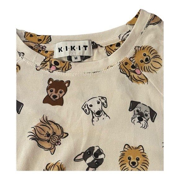 KIKIT Dog Print Lightweight Sweater Size M - Picture 3 of 7